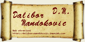 Dalibor Mandoković vizit kartica